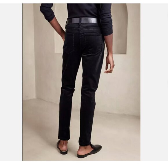 Banana Republic Black Mid Rise Skinny Stretch Corduroy Pant 26/2 PETITE - RT$120 - Picture 3 of 10